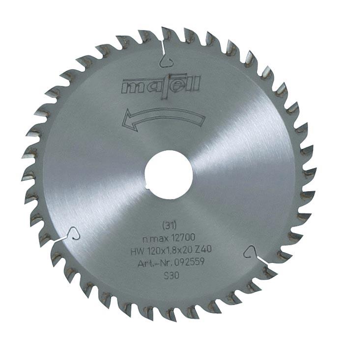 MAFELL Sägeblatt-HM, 120 x 1,2/1,8 x 20 mm, Z 40, FZ/TZ
