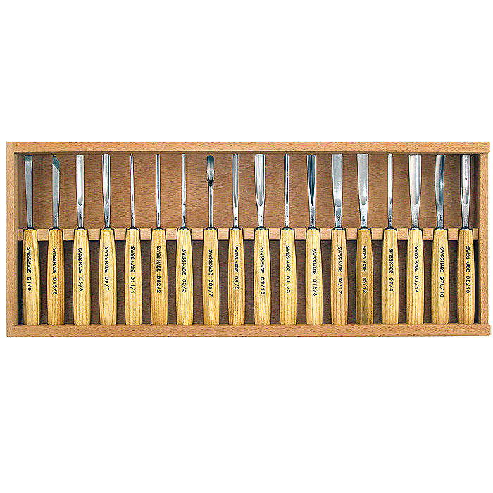 Set di sgorbie da scultura Compact Pfeil®, 18 pezzi