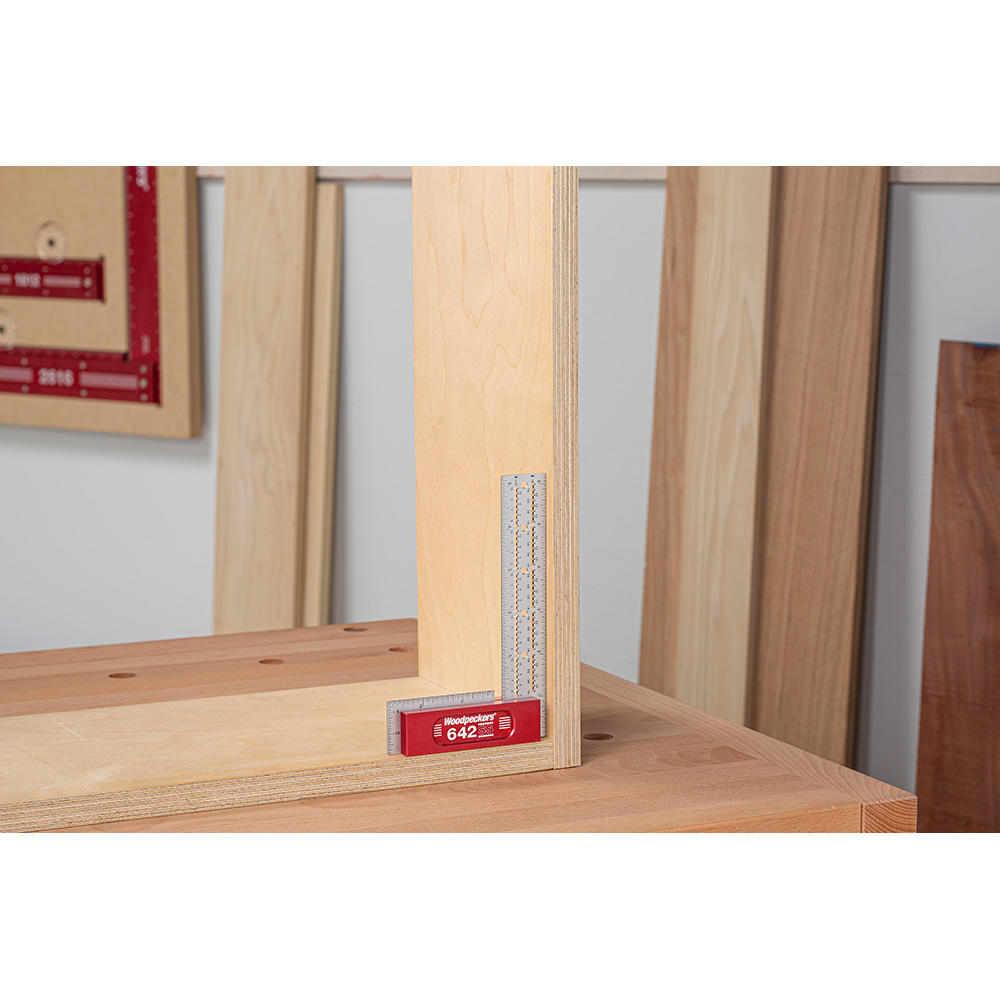 Squadra di precisione 90° in acciaio inossidabile Woodpeckers®, modello 642