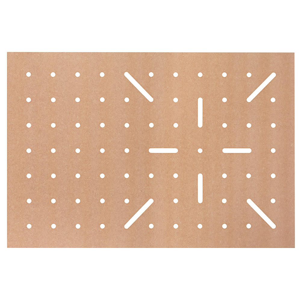 Plateau de table multifonctions DICTUM® PRO, gabarit de perçage X61, MDF, marron