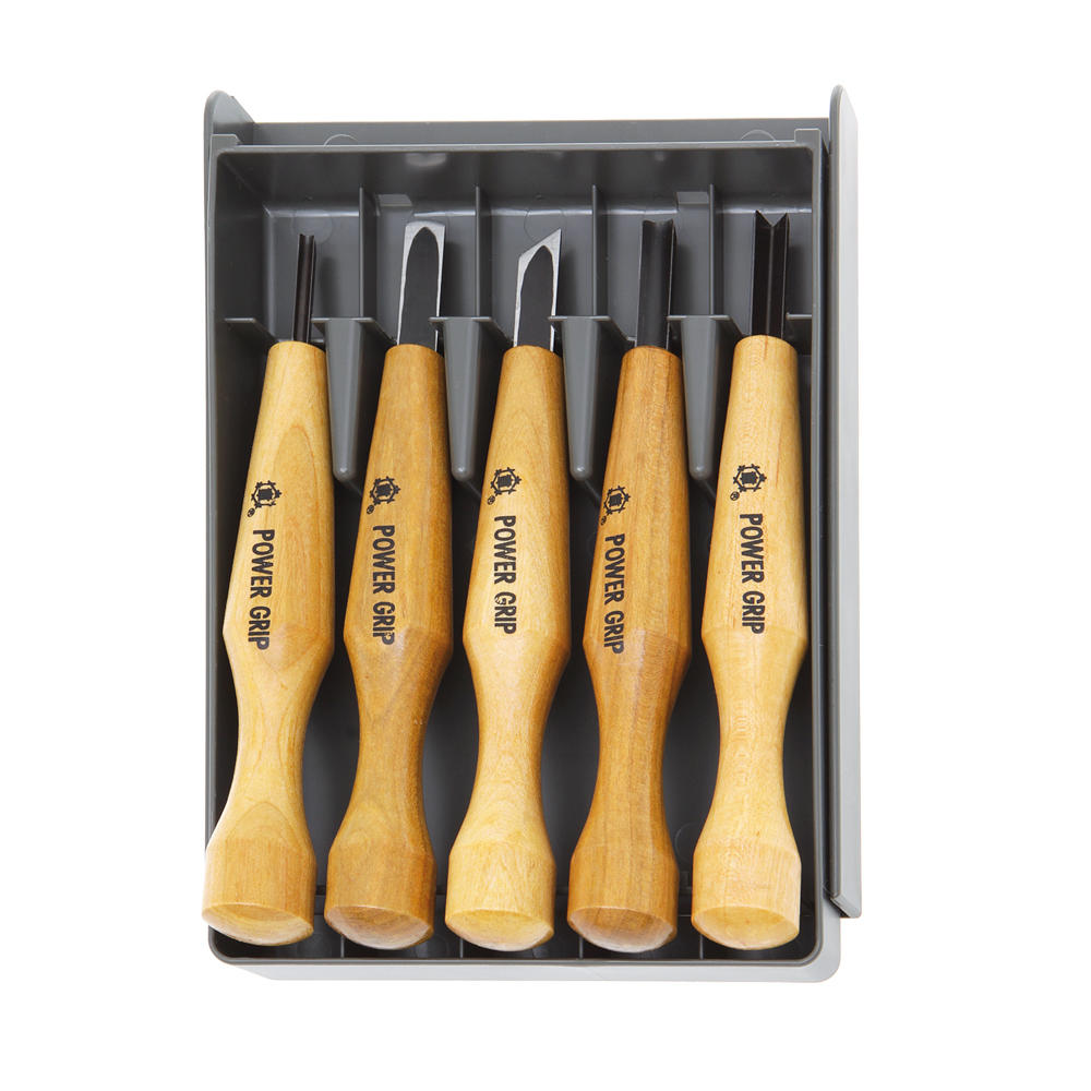 Holzschnitzmesser Power Grip, 5-teilig
