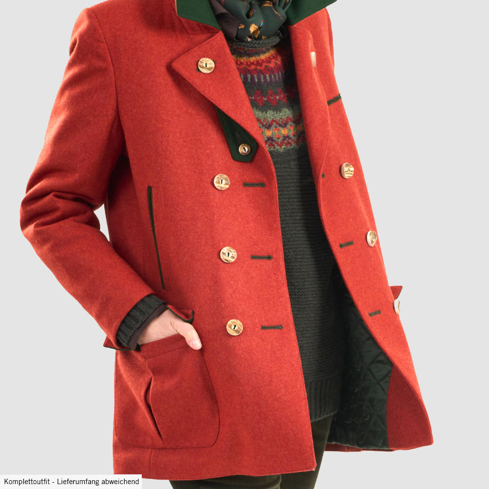 Damen Loden-Jagdjacke, orangerot