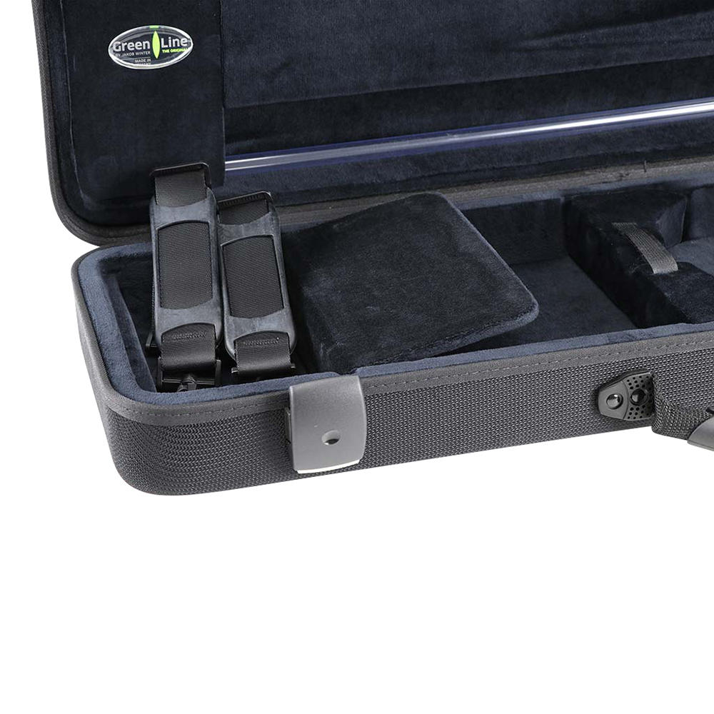 Étui-caisse Pro-Case Jakob Winter®, violon 4/4, 3/4, poche partitions noir/noir