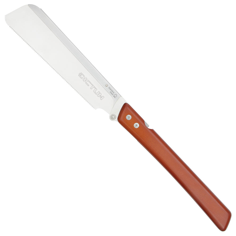 DICTUM® Robusuta® Folding Saw, Dozuki Super Hard, Stained Beechwood Handle