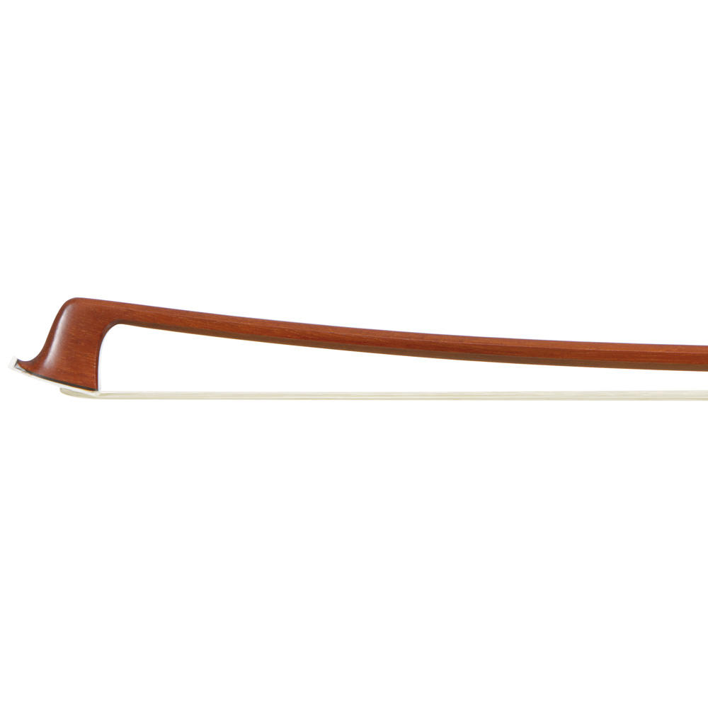 Archet bois du Brésil, maillechort, tige anguleuse, pastille par., violon 3/4