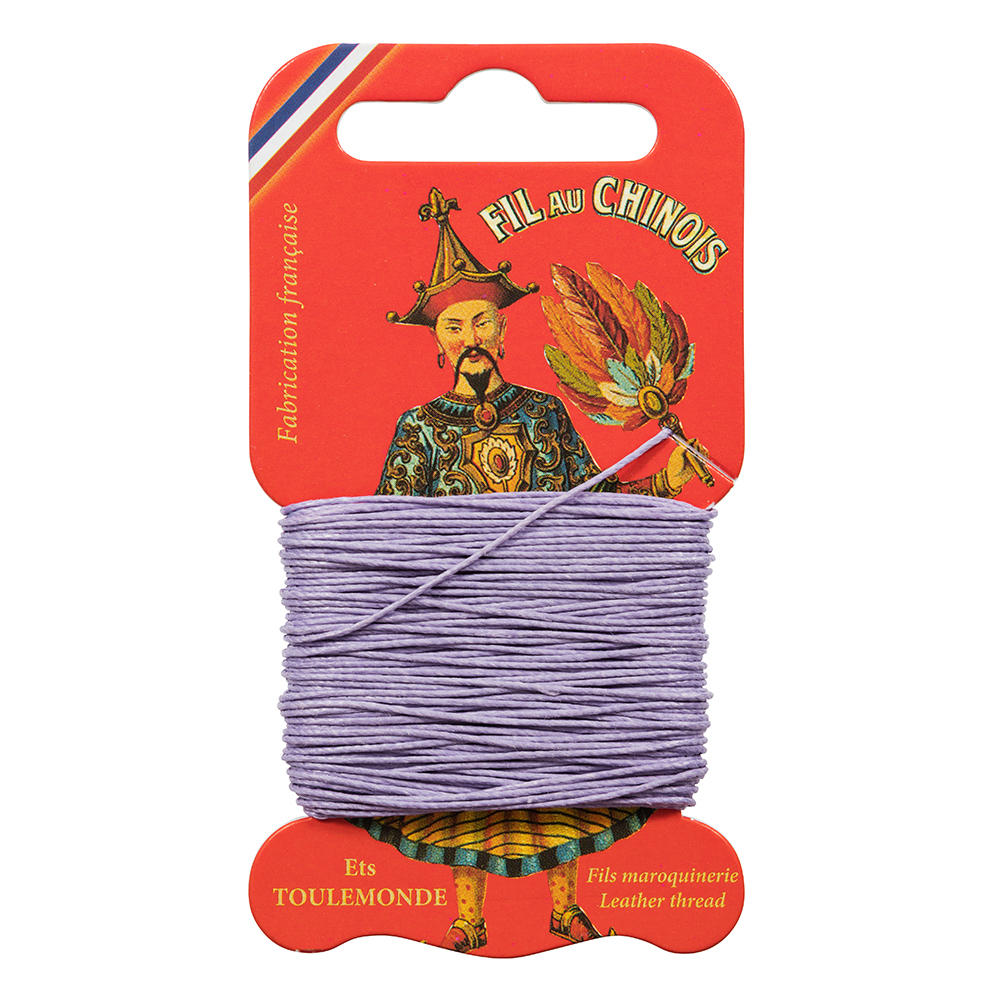 »Fil au Chinois« Waxed Linen Thread, Light Violet, 15 m