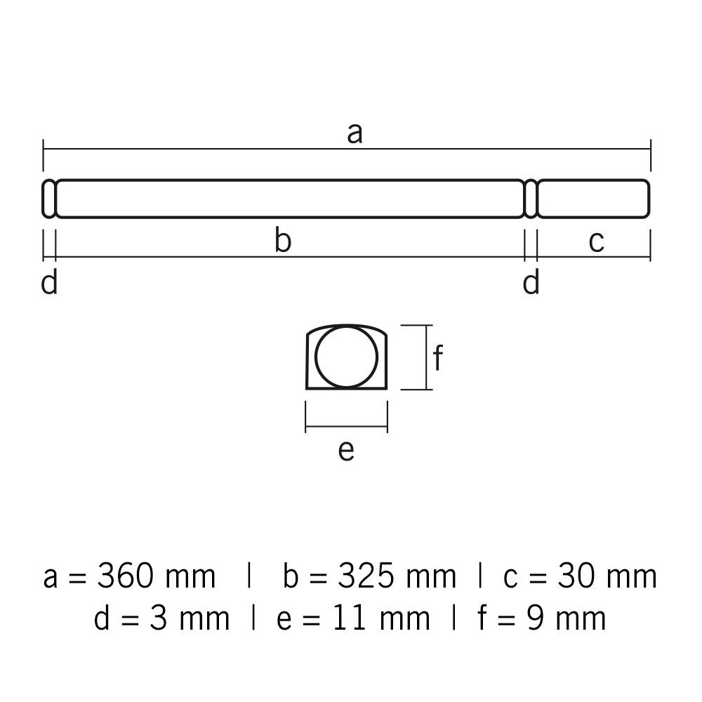 Truss rod Martin® Style, a singolo effetto, 360 mm