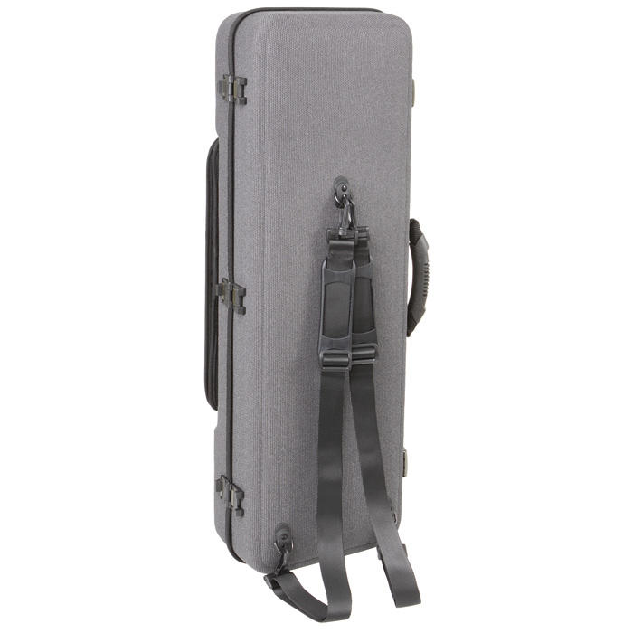 Étui-caisse Pro-Case Jakob Winter®, violon 4/4, 3/4, poche partitions gris/noir