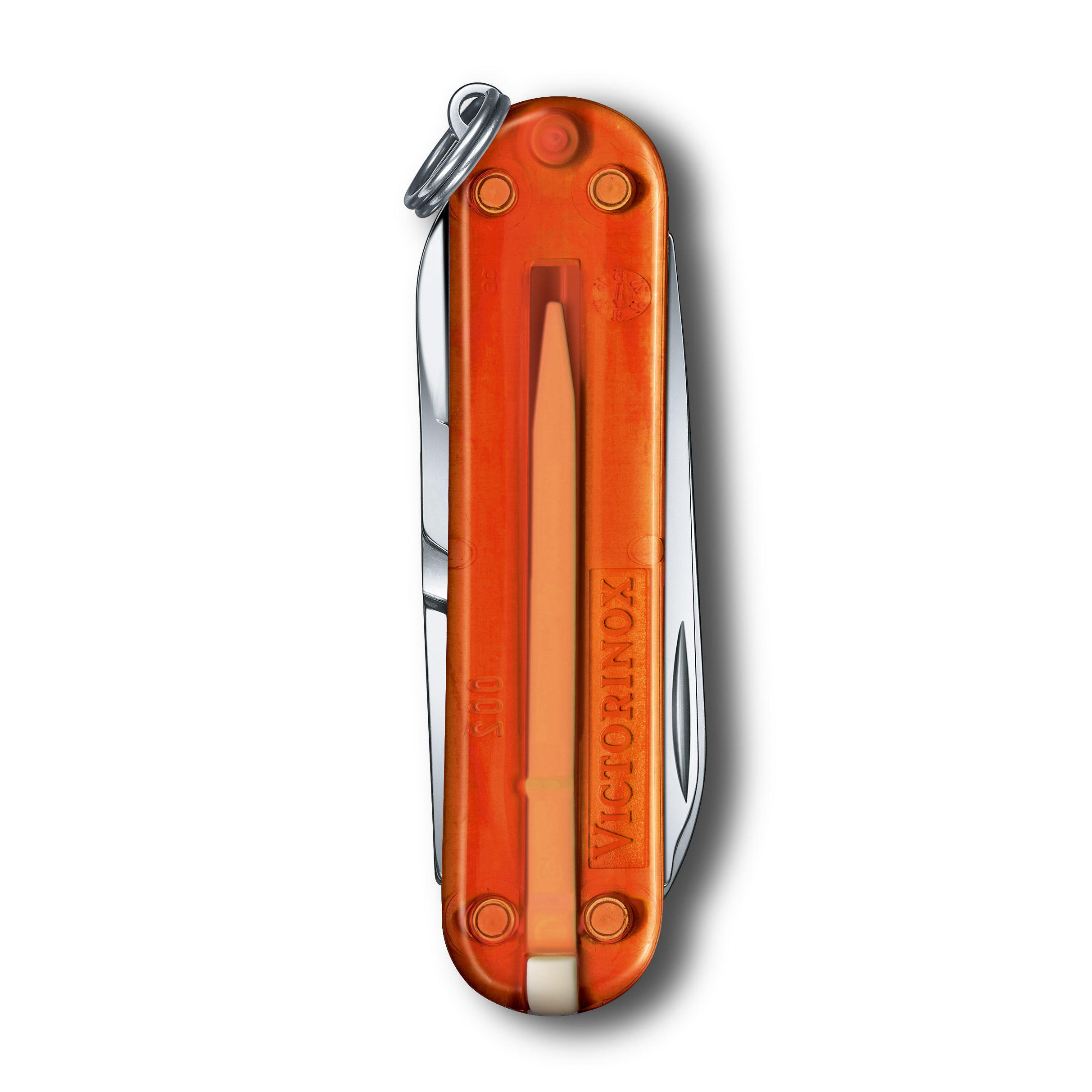 Couteau de poche Victorinox® » Classic SD «, orange transparent