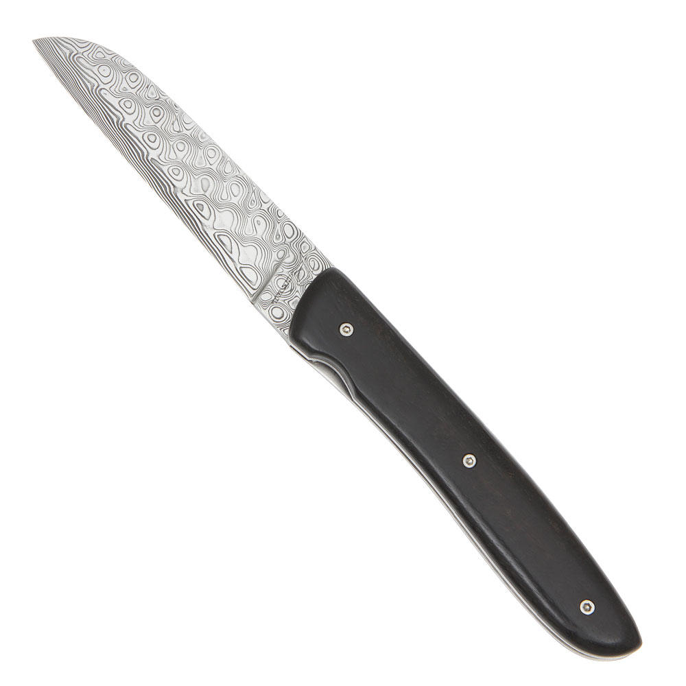 Perceval Folding Knife L08 Damask, Ebony