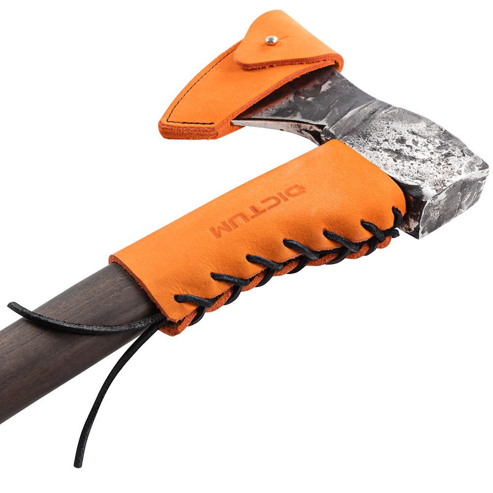 Axe Collar for DICTUM® »Forest Edition« Forest Hatchet, Buffalo Leather, Orange