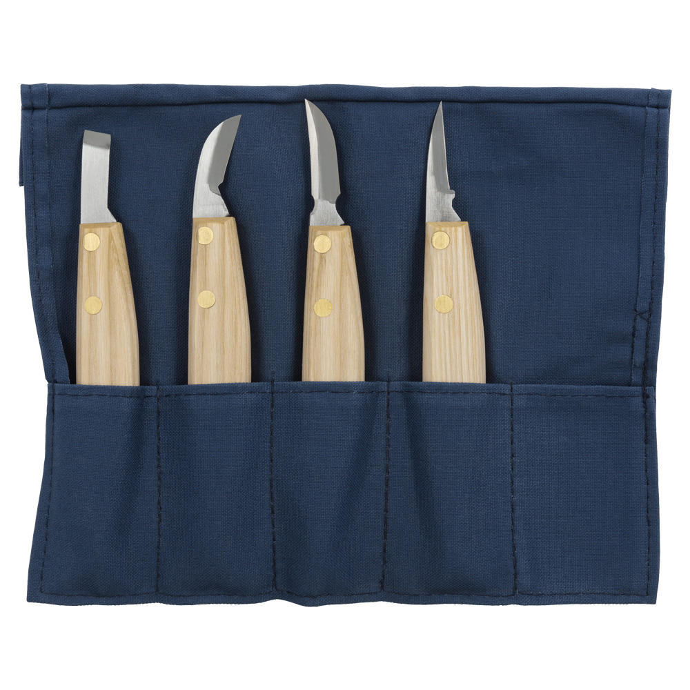 Jeu de couteaux japonais à entailler/sculpter, 4 pièces