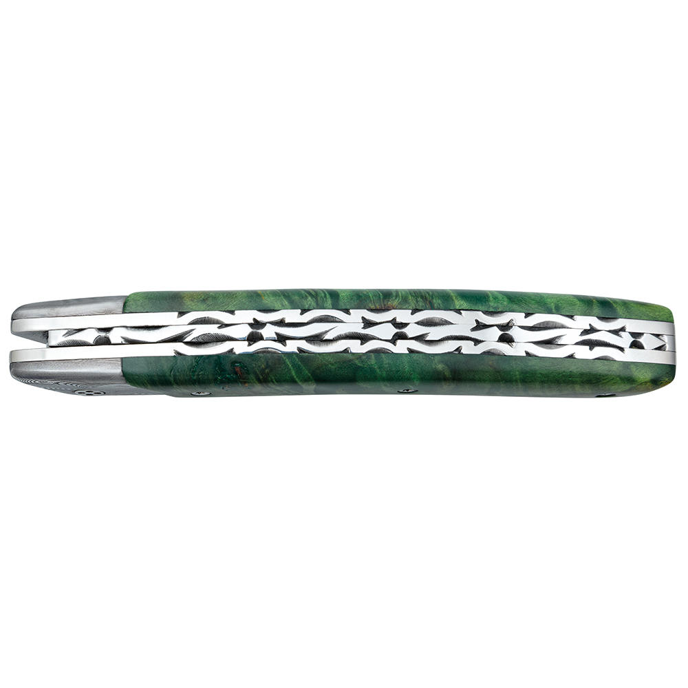 Le Thiers® RLT Folding Knife Damascus, Poplar Wood