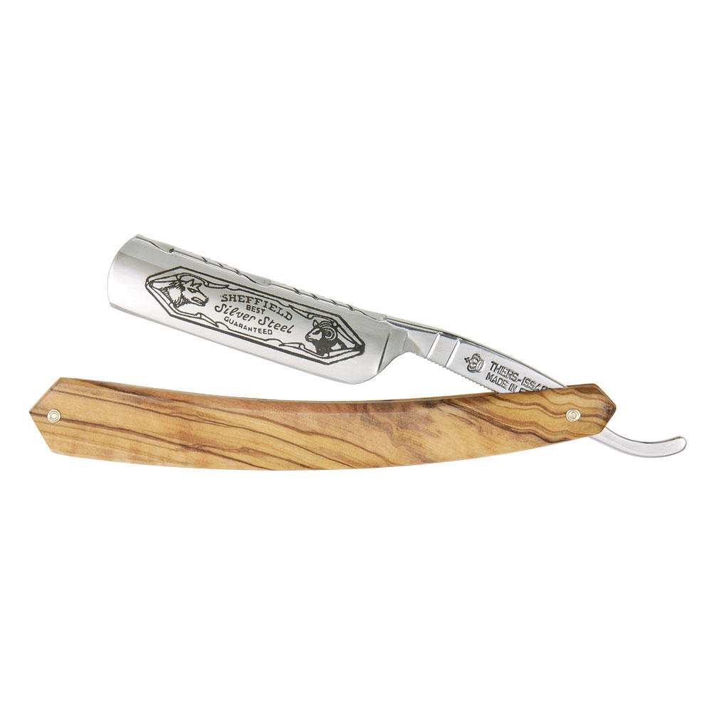 Thiers-Issard Rasiermesser mit Gravur ⅝", Olivenholz