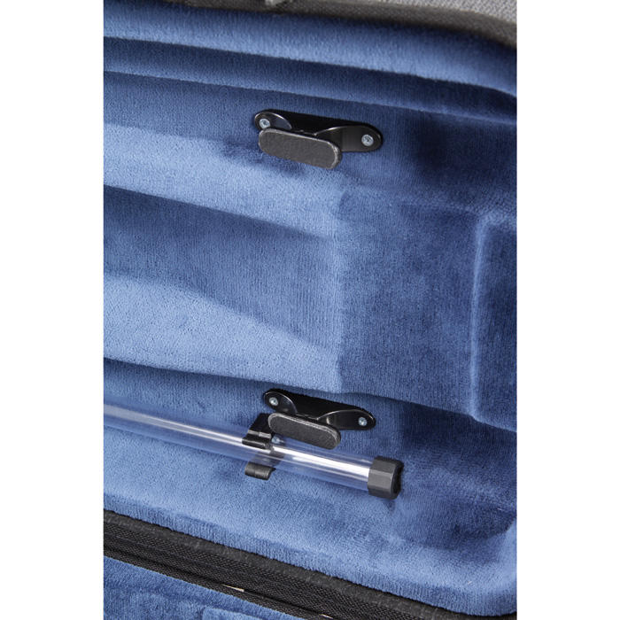 Étui-caisse Pro-Case Jakob Winter®, violon 4/4, 3/4, poche partitions gris/noir