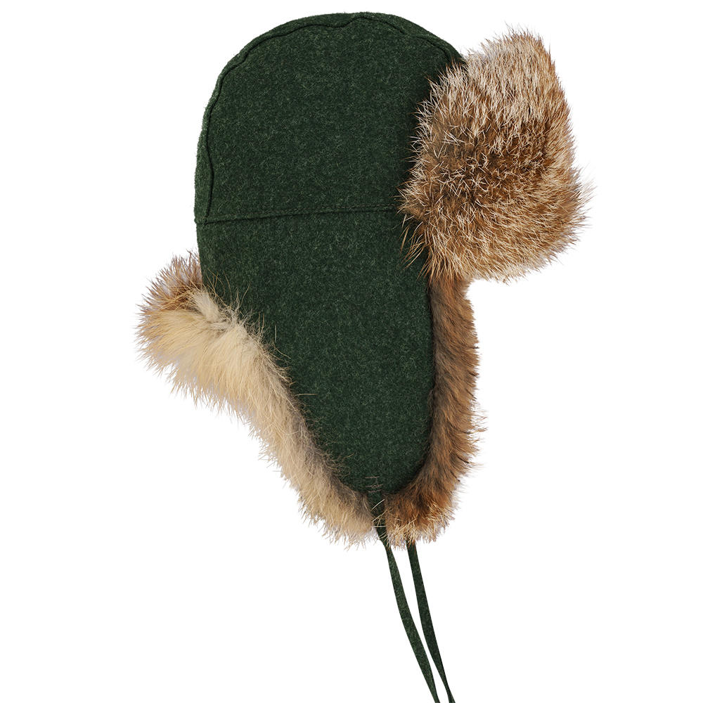 Fur Hat, Red Fox/Loden, Brown