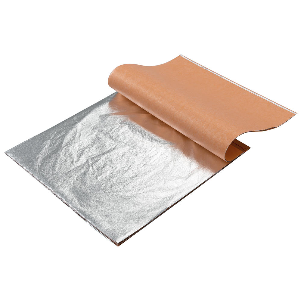 Blattmetall, 140 x 140 mm, 25 Stück, silber