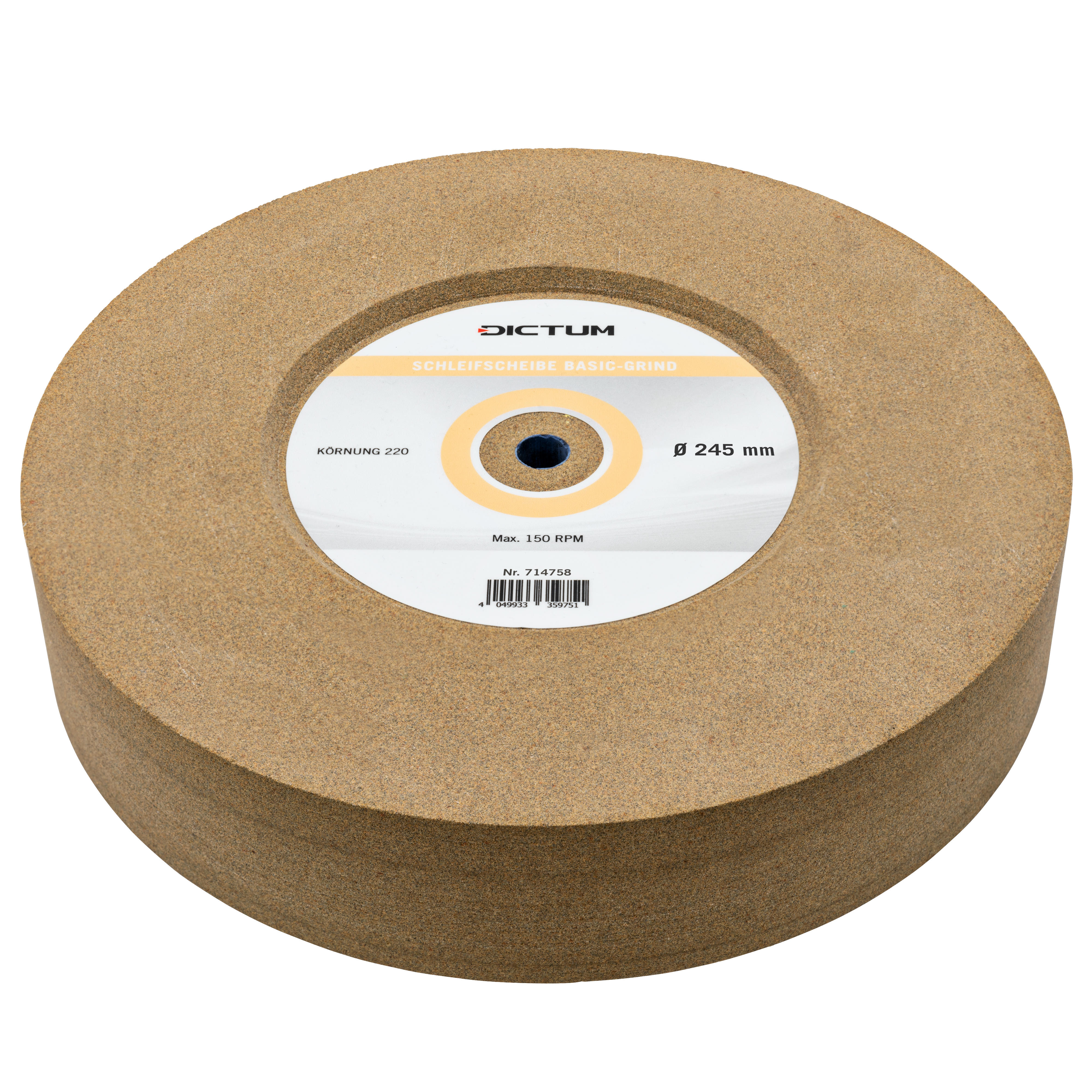 DICTUM® Schleifscheibe Basic-Grind, Körnung 220, Ø 245 mm