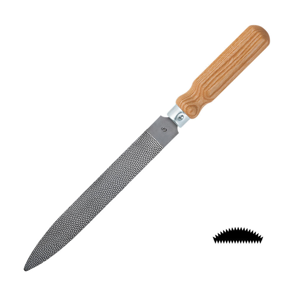 Râpe précision DICTUM® » Flat Cut «, cabinette, avec manche, piqué 6/l. 200 mm