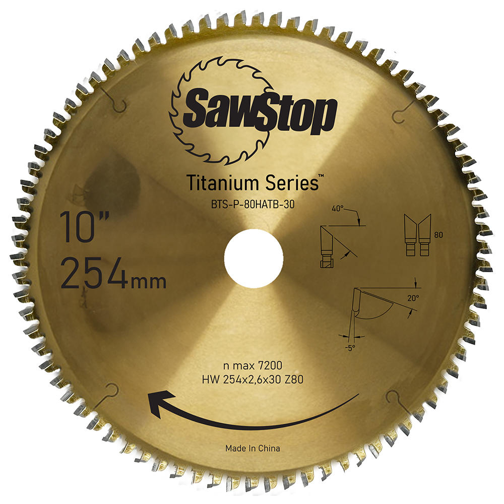 Lama per sega circolare SawStop »Titanium«, HW, 254 x 2,6 x 30, W80