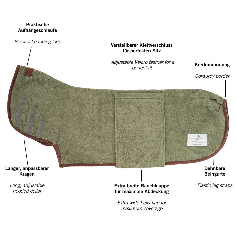 Dog Drying Coat, Country Collection