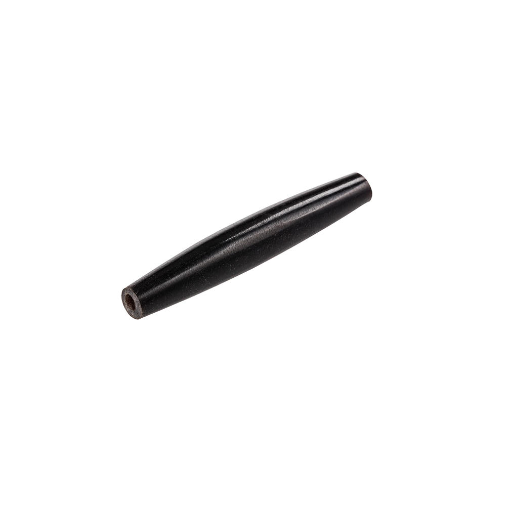 »Hairpipe« Horn Beads, Black, 50 mm, 10-Piece Set