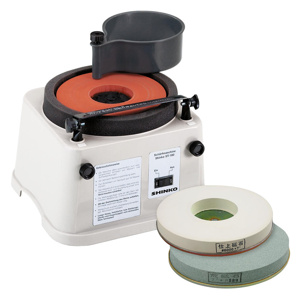 Shinko® Sharpening Machine, Set with 3 Stones