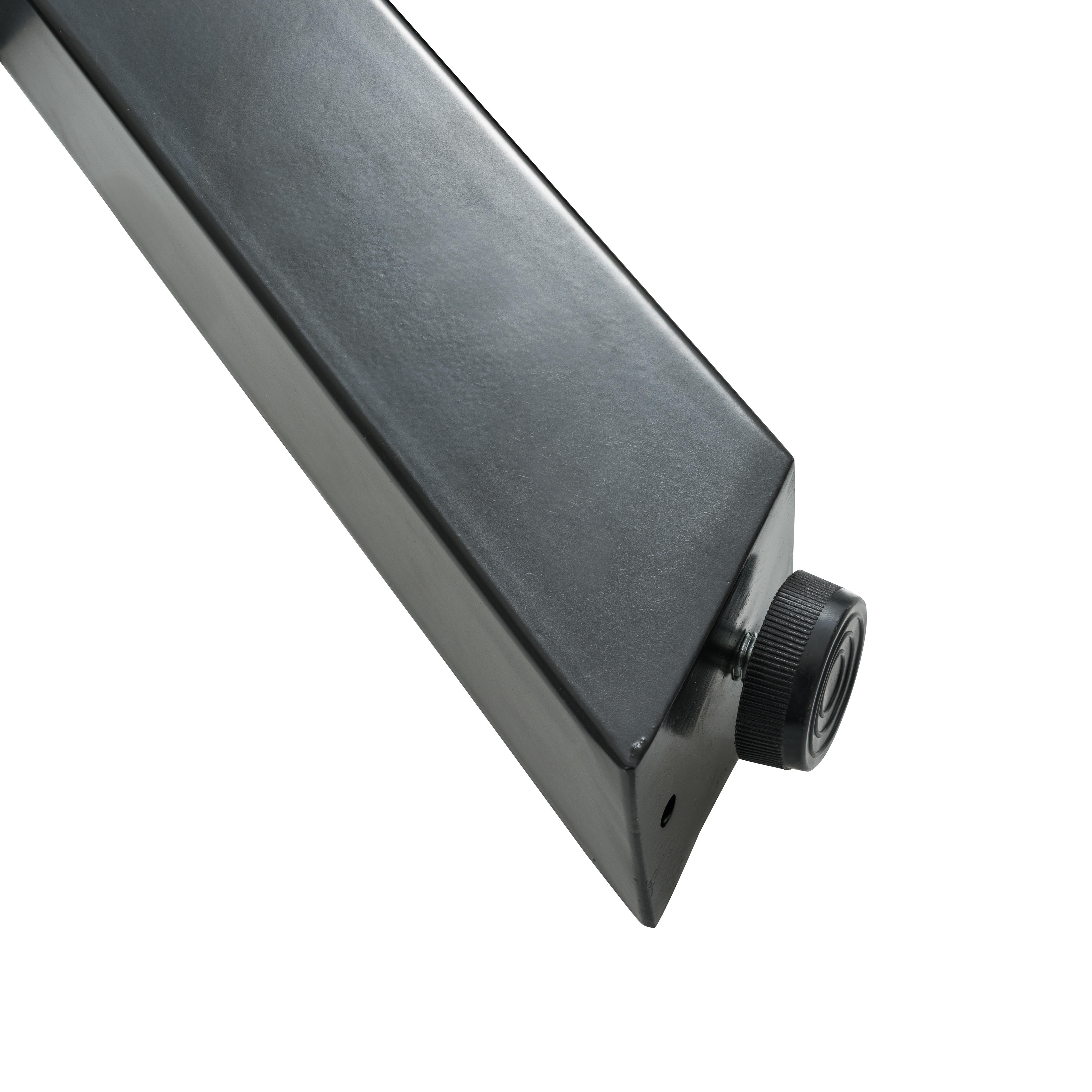 Pieds de table modèle X, 710 mm, acier, noir mat, 2 pièces