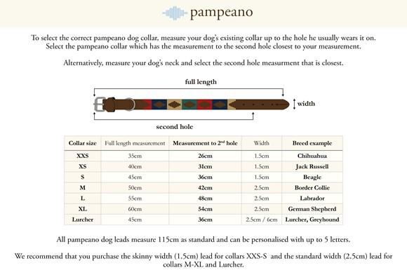 Pampeano® Hundehalsband Azules, Größe XXS