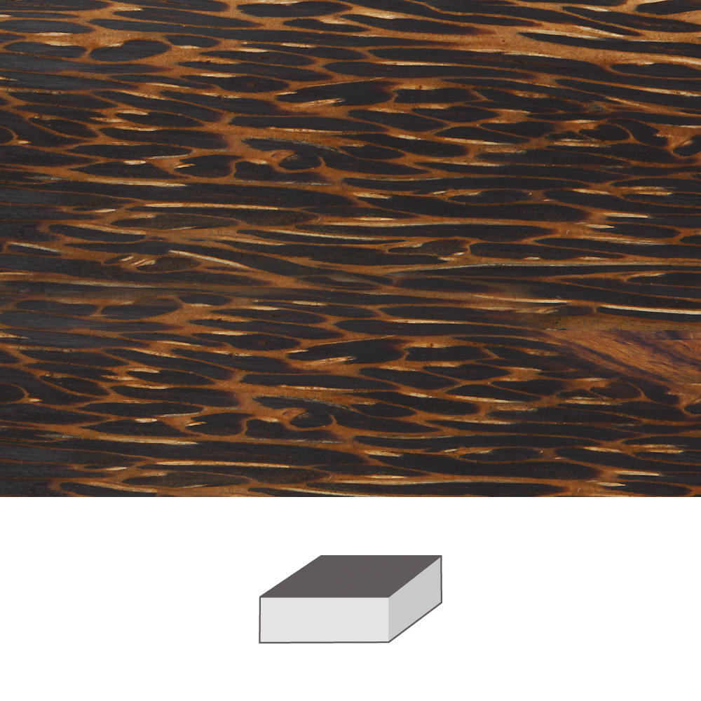 Palmwood, 100  x 100 x 50  mm