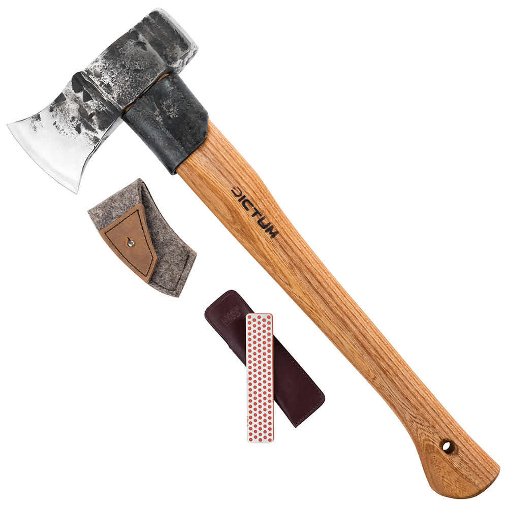 DICTUM® Splitting Hatchet, with Felt Sheath and Diamond Sharpener, Set