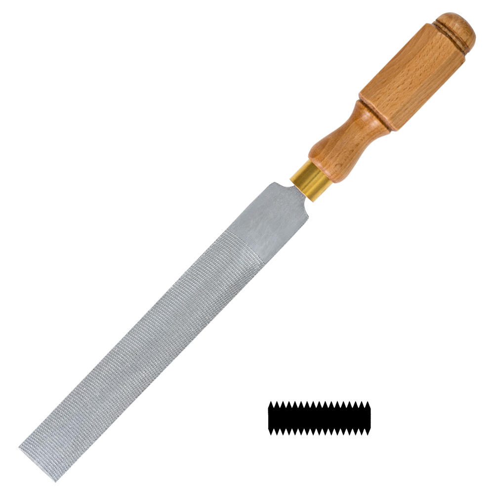 Hattori® Flat Rasp, Extra Wide, Beech Handle