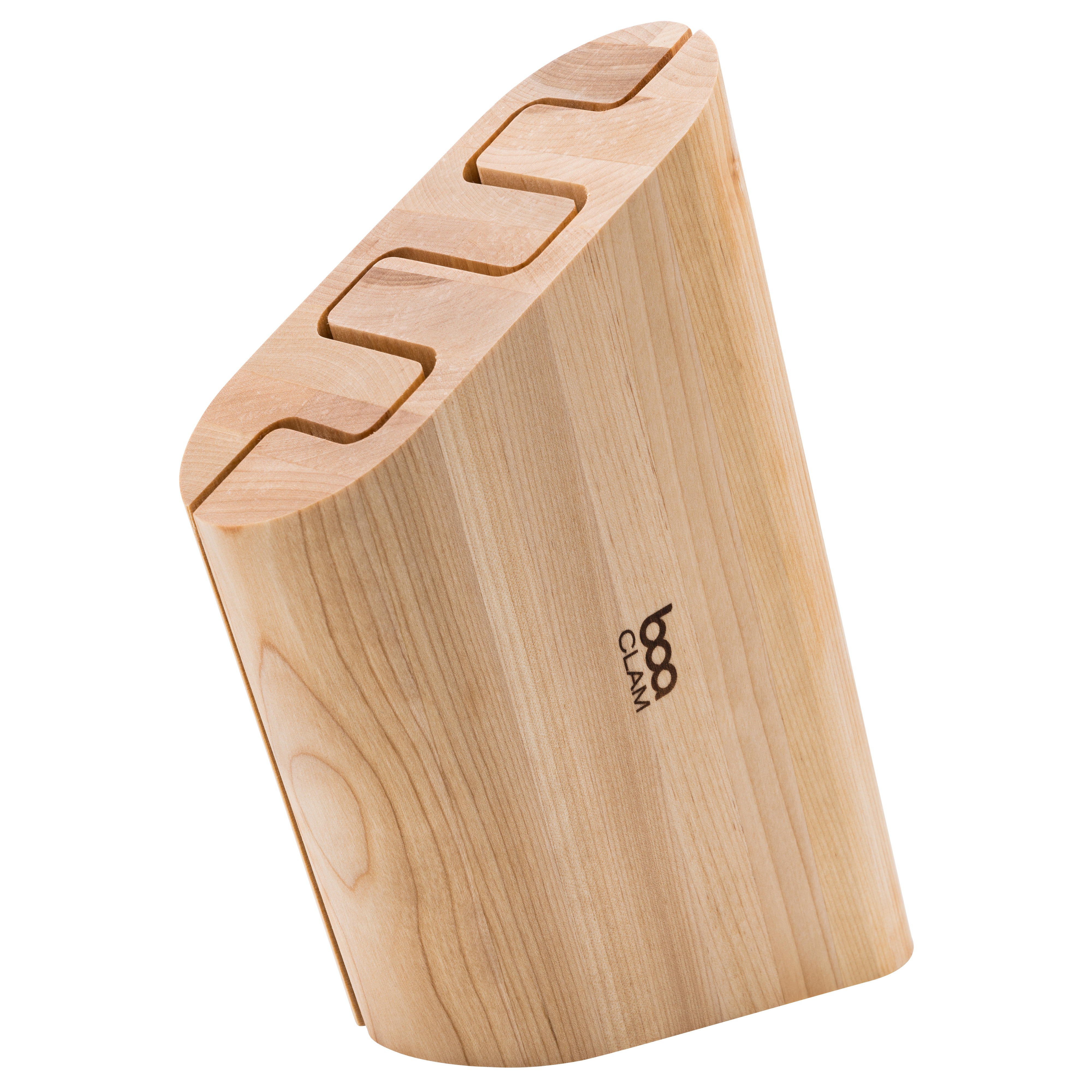 »Curve Clam« Knife Block, Maple