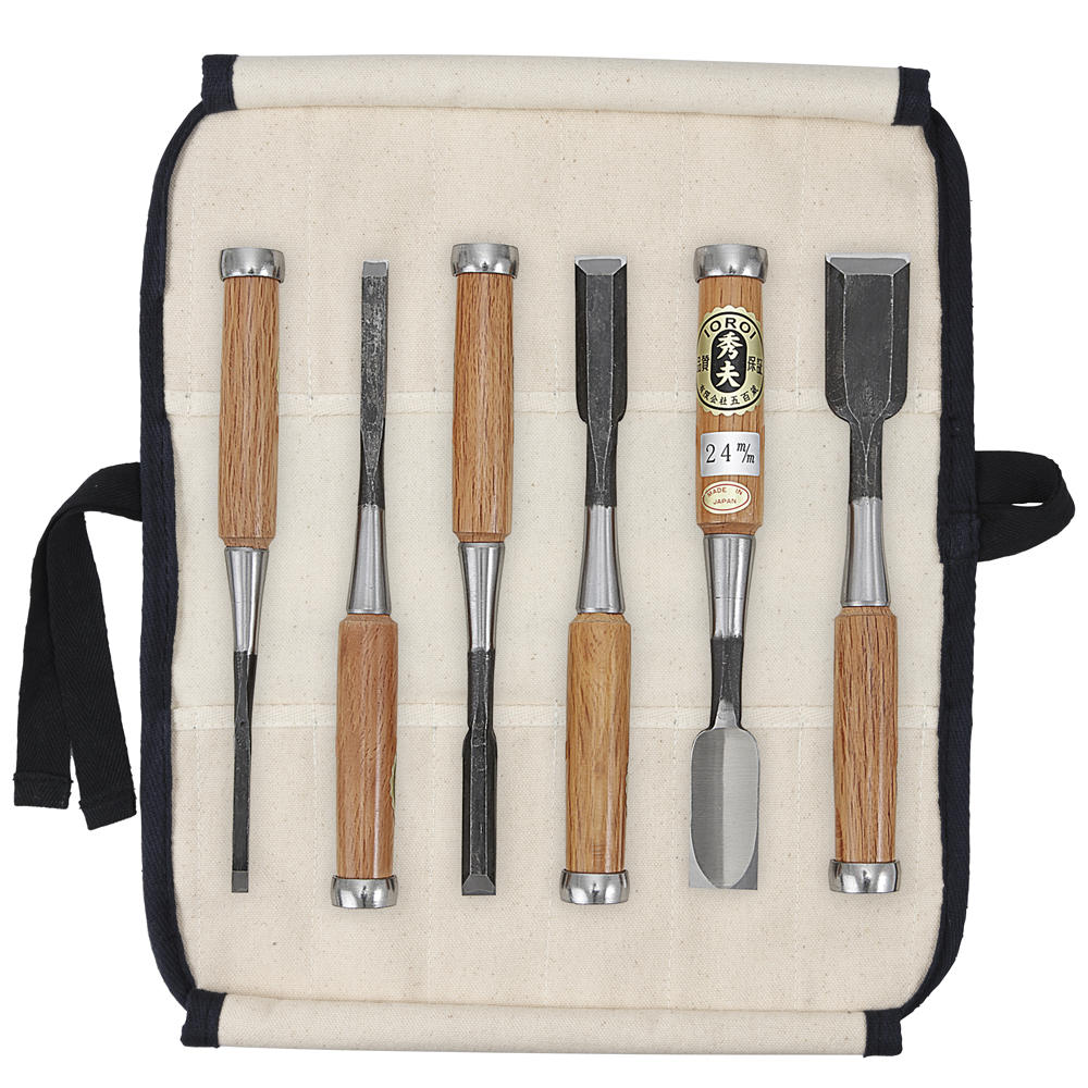 Oire Nomi, Chisel, 6-Piece Set in a Cotton Tool Roll