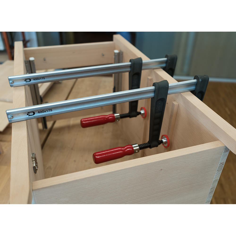 DICTUM® Tiefspann-Schraubzwinge, Ausladung 175 mm, Spannweite 400 mm