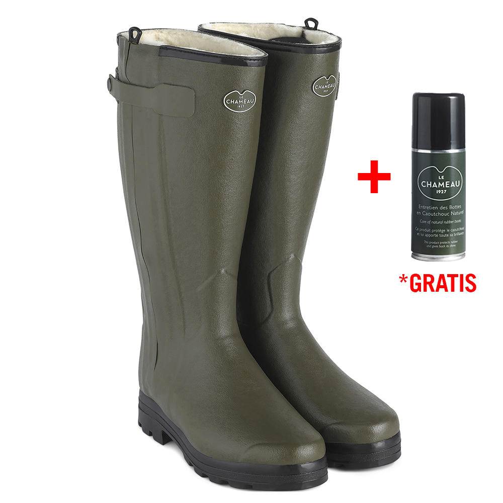Le Chameau »Chasseur« Men's Rubber Boots, Wool Lining