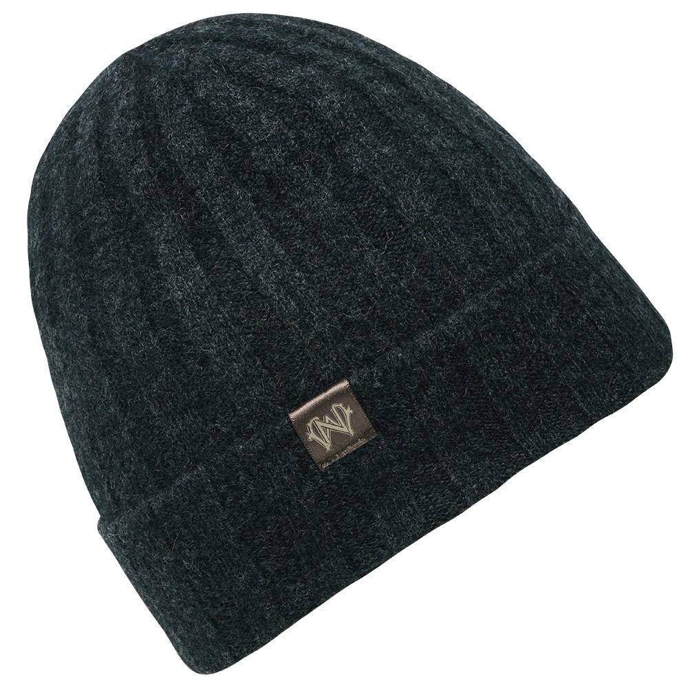 Rib-Knit Possum Merino Beanie