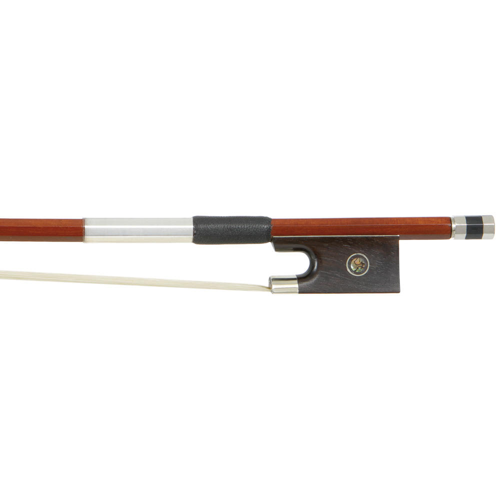 Brazilwood Bow, Nickel Silver Mounted, Octagonal Stick, Parisian Eye, Violin 3/4