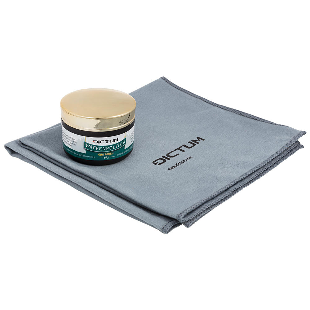 DICTUM® Gun Polish, 60 g, Set, incl. 2 Microfibre Cloths