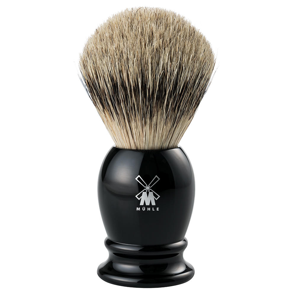 Pennello da barba Mühle »Classic«,  setole di tasso Silvertip, nero