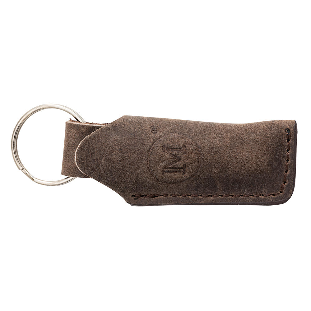 Coltello a serramanico MAIN »Mini Line«, noce, lama Clip Point, con cust. pelle
