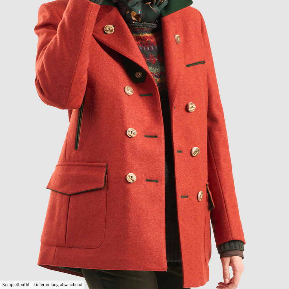 Damen Loden-Jagdjacke, orangerot