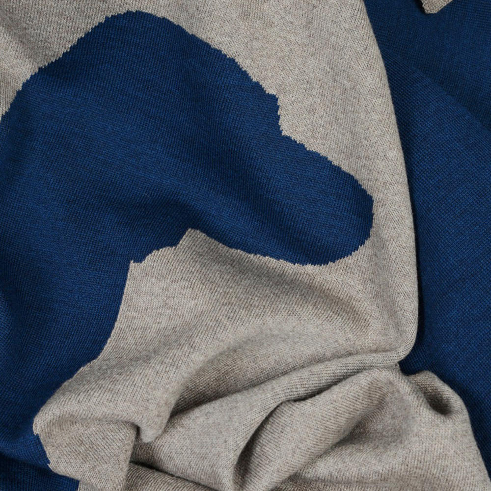 Lenz & Leif Blanket »Dog«, Beige/Dark Blue, 180 x 140 cm
