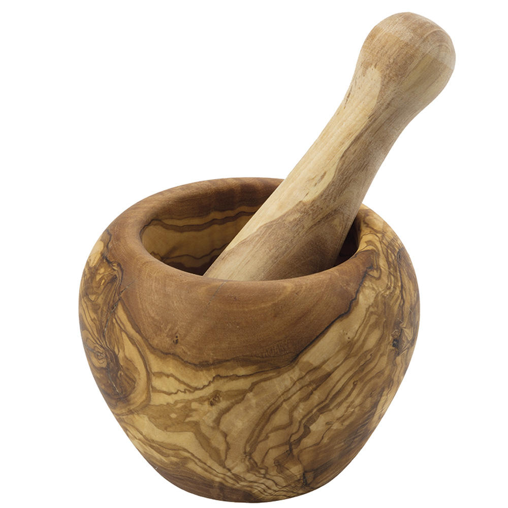 Mortar, Olive Wood, Small, Ø 12 cm