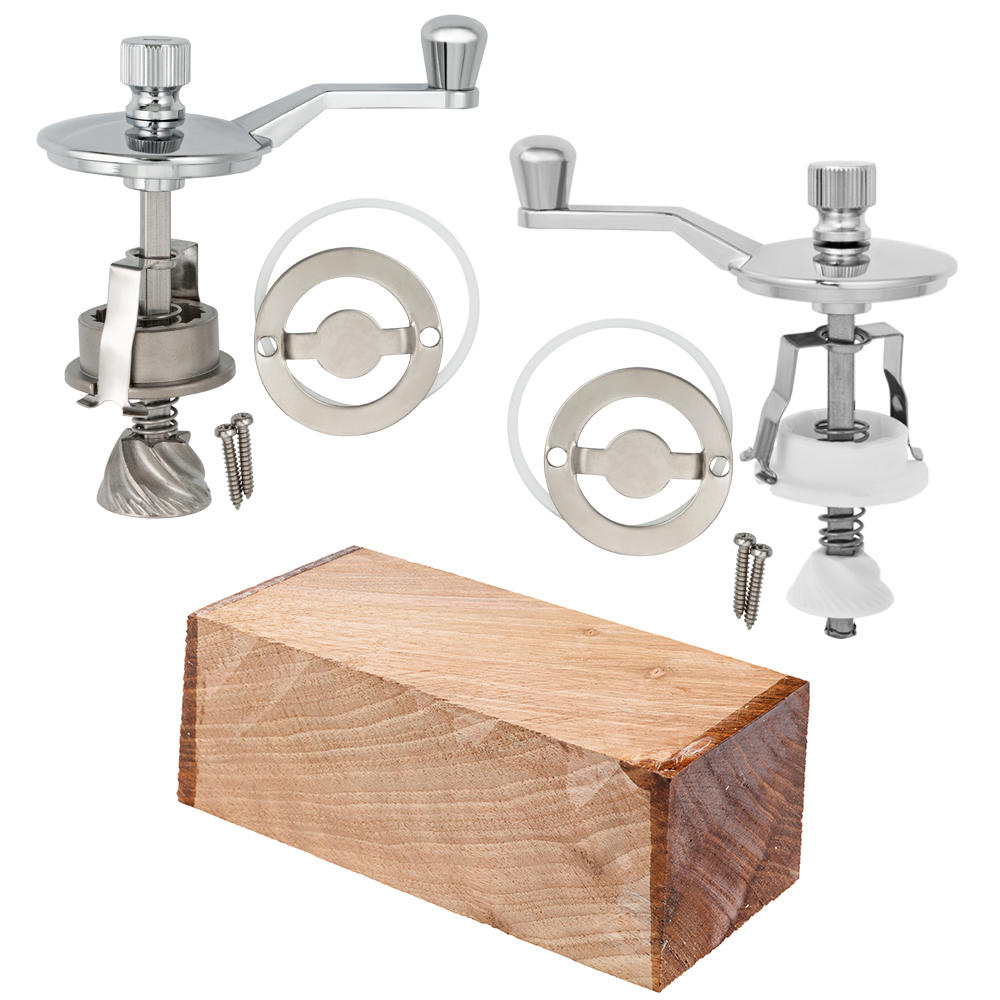 Jeu de kit de montage pour broyeur à épices, sel et poivre, 3 pièces