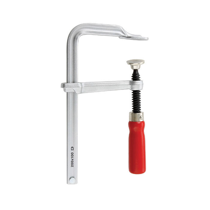 DICTUM® Ganzstahl-Schraubzwinge, Ausladung 100 mm, Spannweite 200 mm