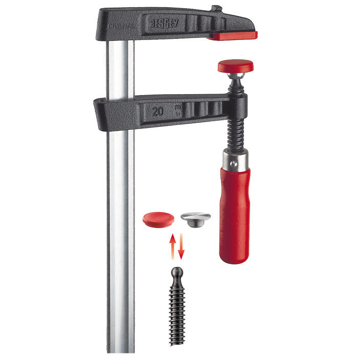 Bessey® Temperguss-Schraubzwinge, Ausladung 50 mm, Spannweite 100 mm