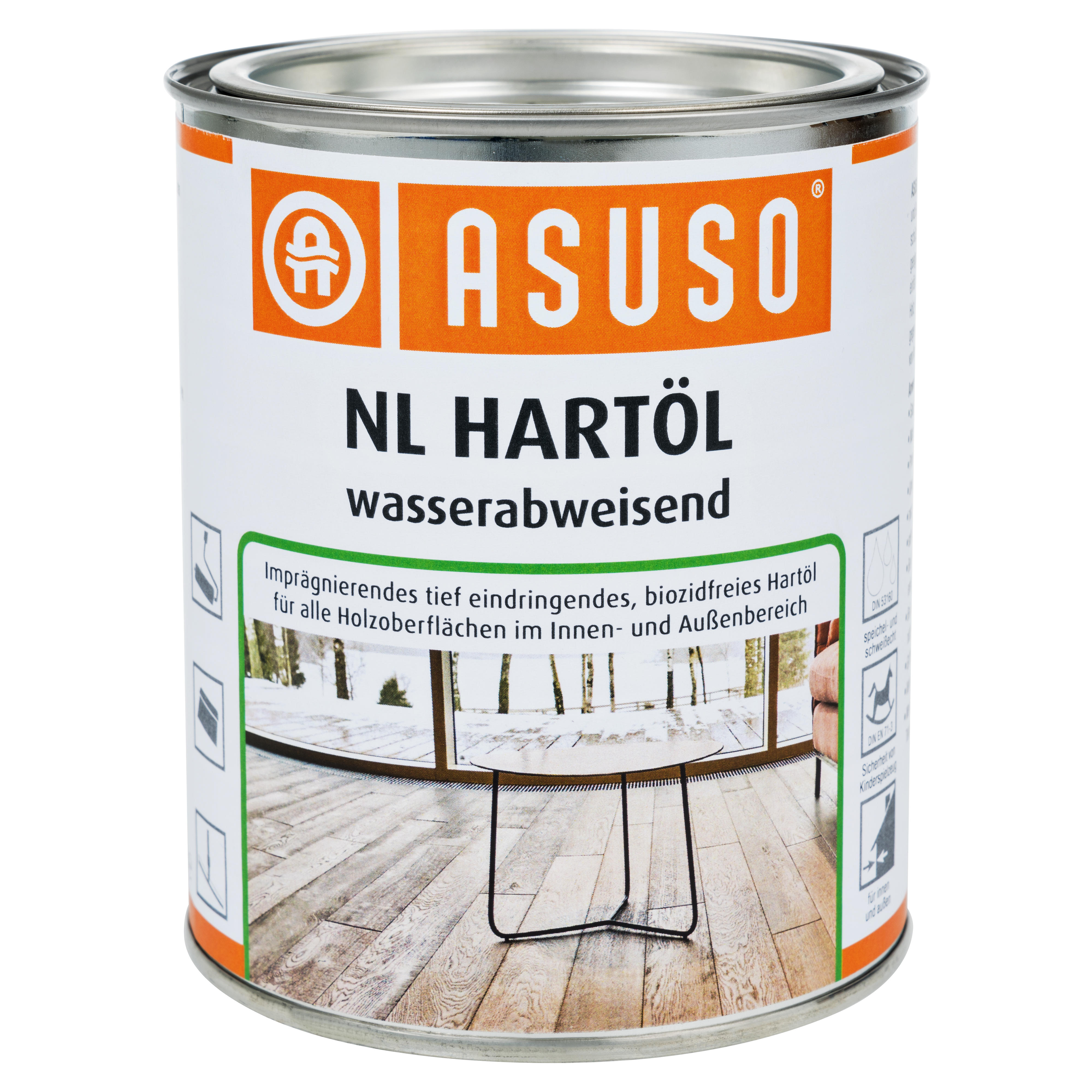 Huile dure ASUSO® NL, hydrophobe, 750 ml
