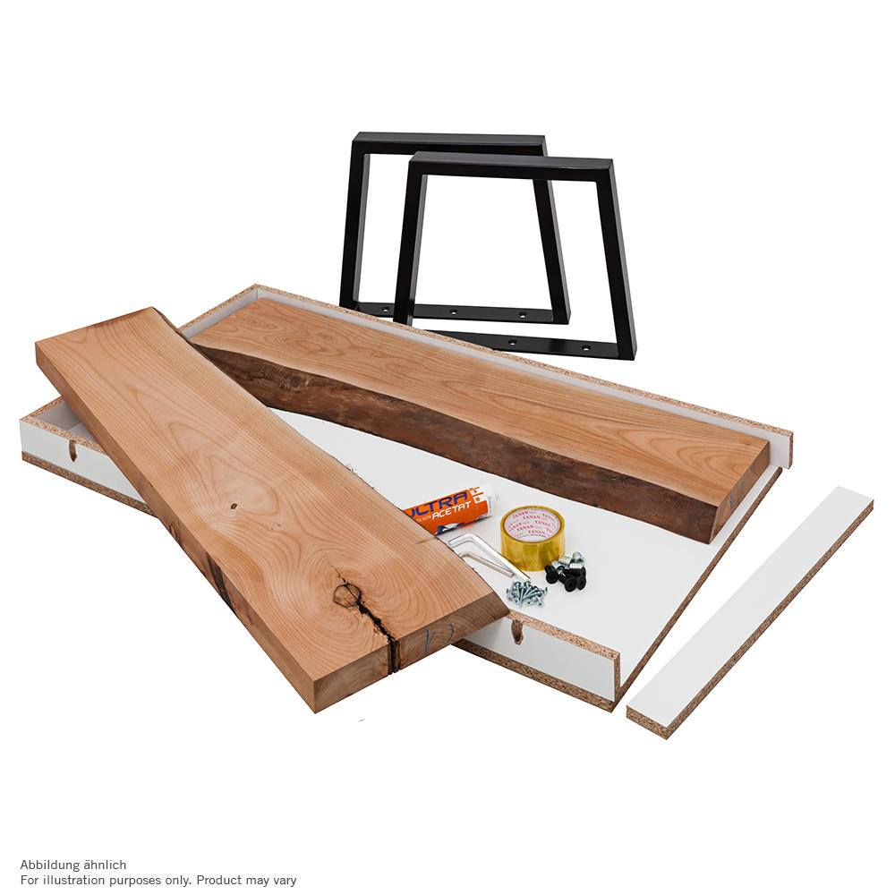 Kit di costruzione per »tavolo fiume«, ciliegio, senza sistema di