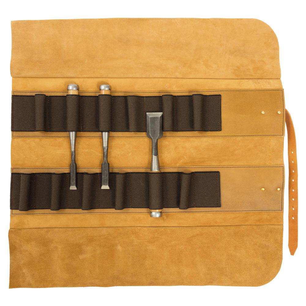 Leather Tool Roll Deluxe, 12 Pockets